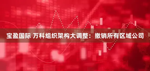 宝盈国际 万科组织架构大调整：撤销所有区域公司