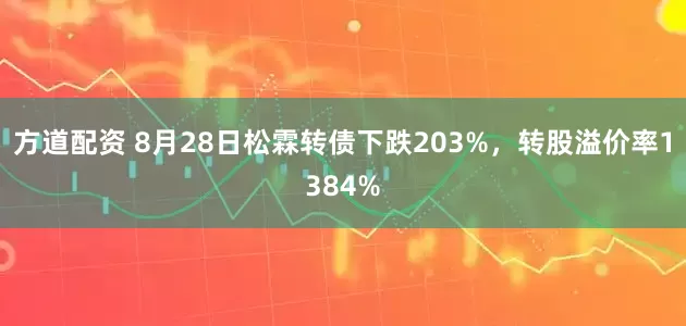 方道配资 8月28日松霖转债下跌203%，转股溢价率1384%
